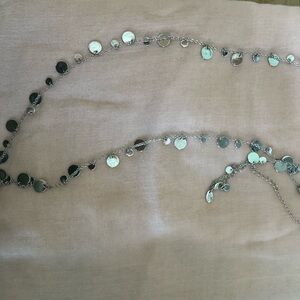Lia Sophia Silver Necklace Long Strand Beaded